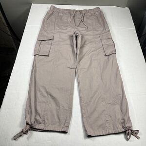 YMI Womens Wide Leg Utility Cargo Pants Purple Casual Gorpcore Streetwear LARGE